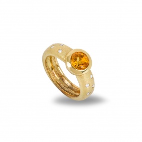Yellow Gold Citrine & Diamond Ring 1.15ct Yellow Gold Citrine & Diamond Ring 1.15ct